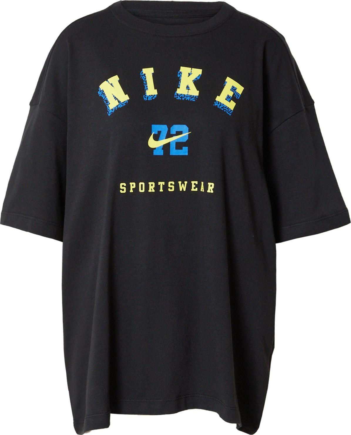 Nike Sportswear Oversized tričko modrá / žlutá / černá