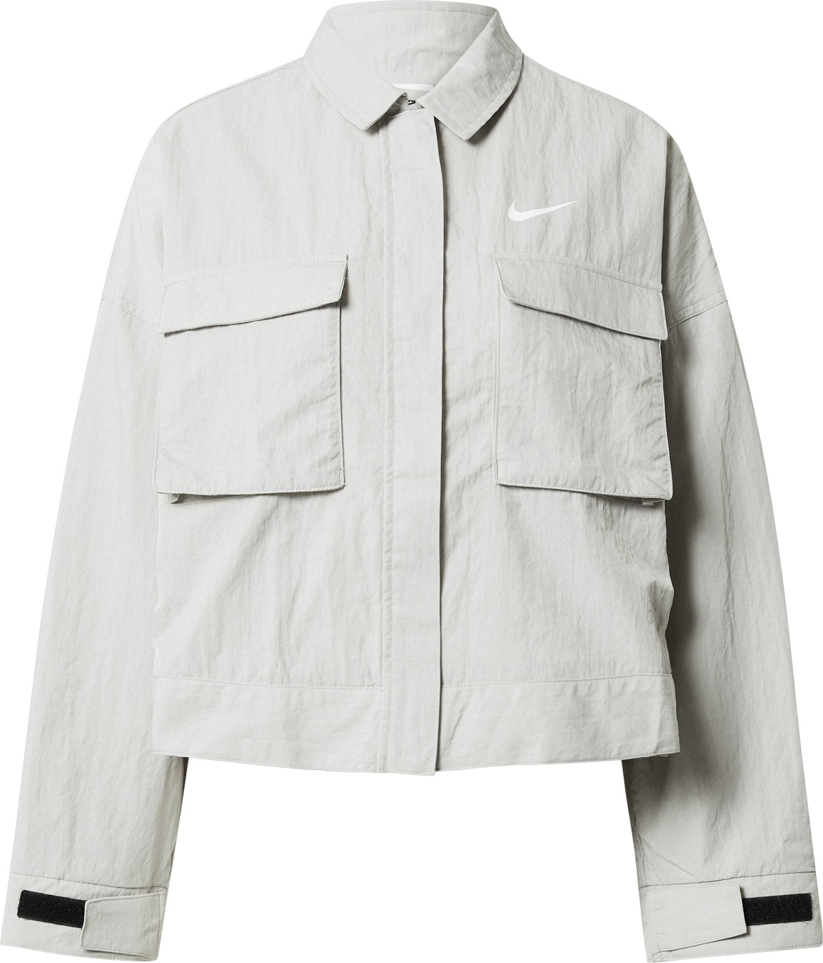 Nike Sportswear Přechodná bunda 'FIELD' šedá / bílá