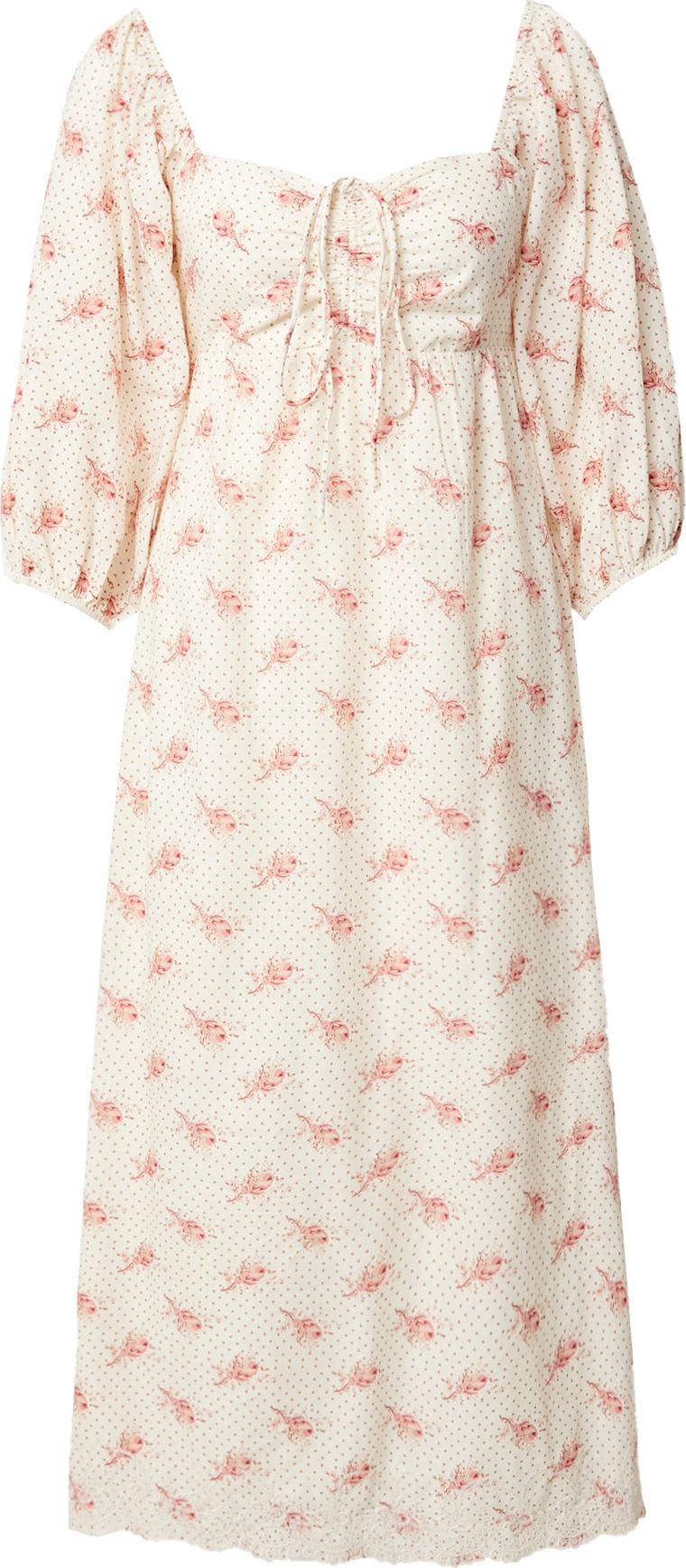 Notes du Nord Šaty 'Filippa' růžová / růže / offwhite