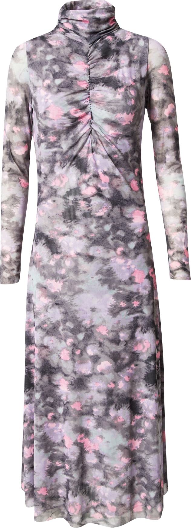 Notes du Nord Šaty 'Florence' šedá / světle šedá / fialová