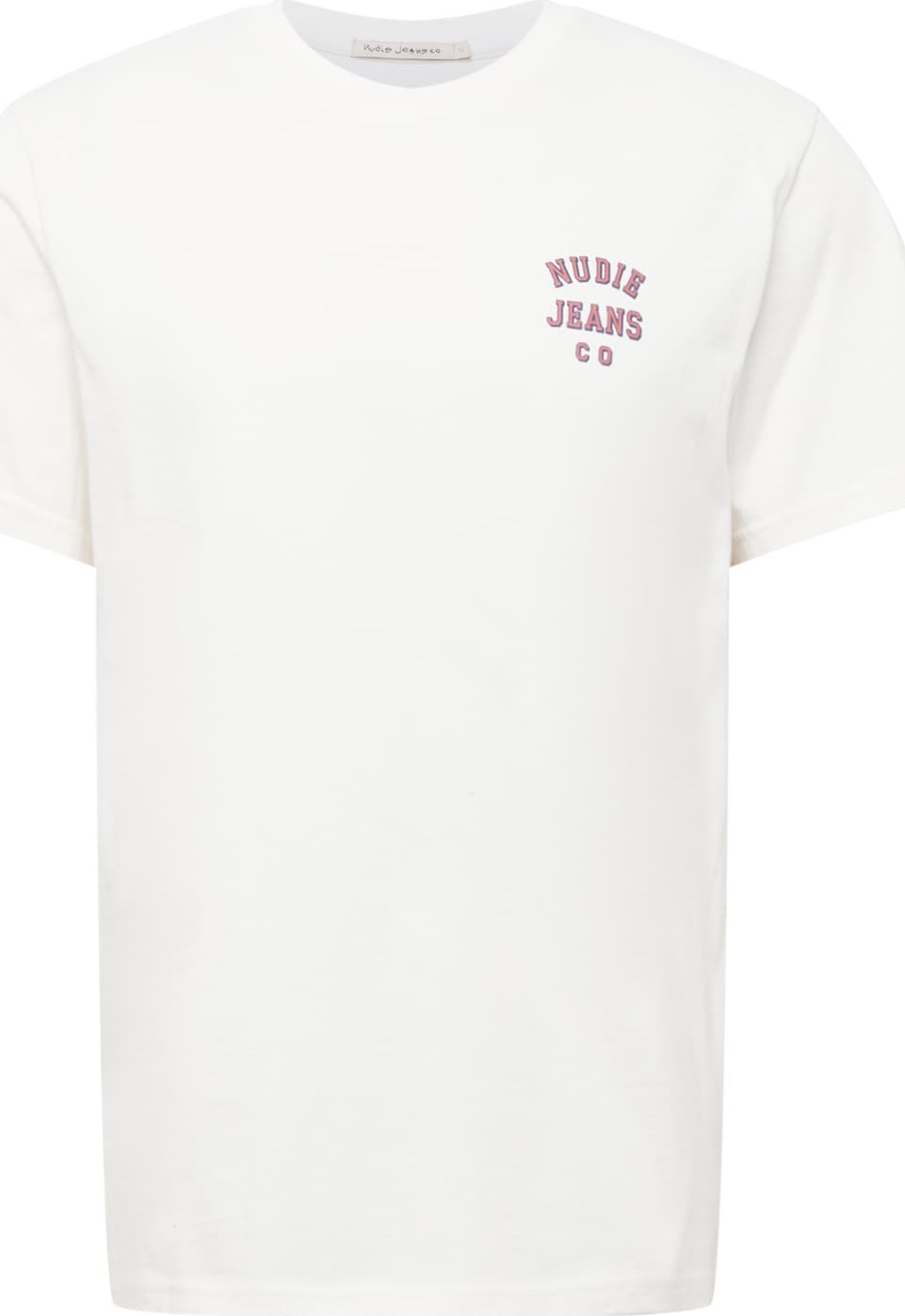 Nudie Jeans Co Tričko 'Roy' rezavě červená / bílá