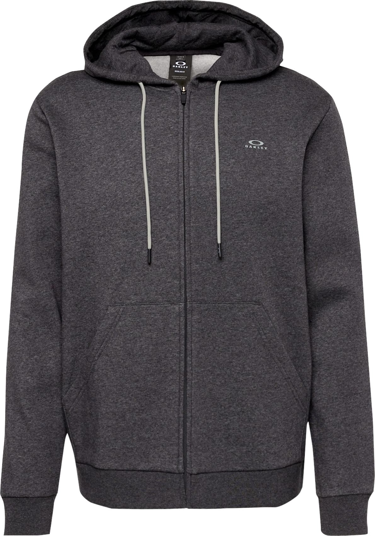 OAKLEY Sportovní mikina světle šedá / tmavě šedá