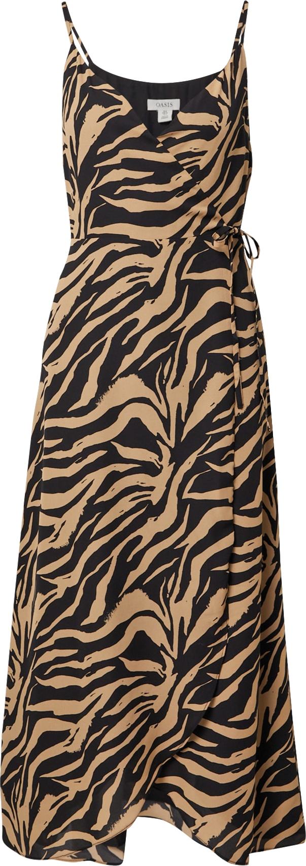 Oasis Šaty hnědá / černá