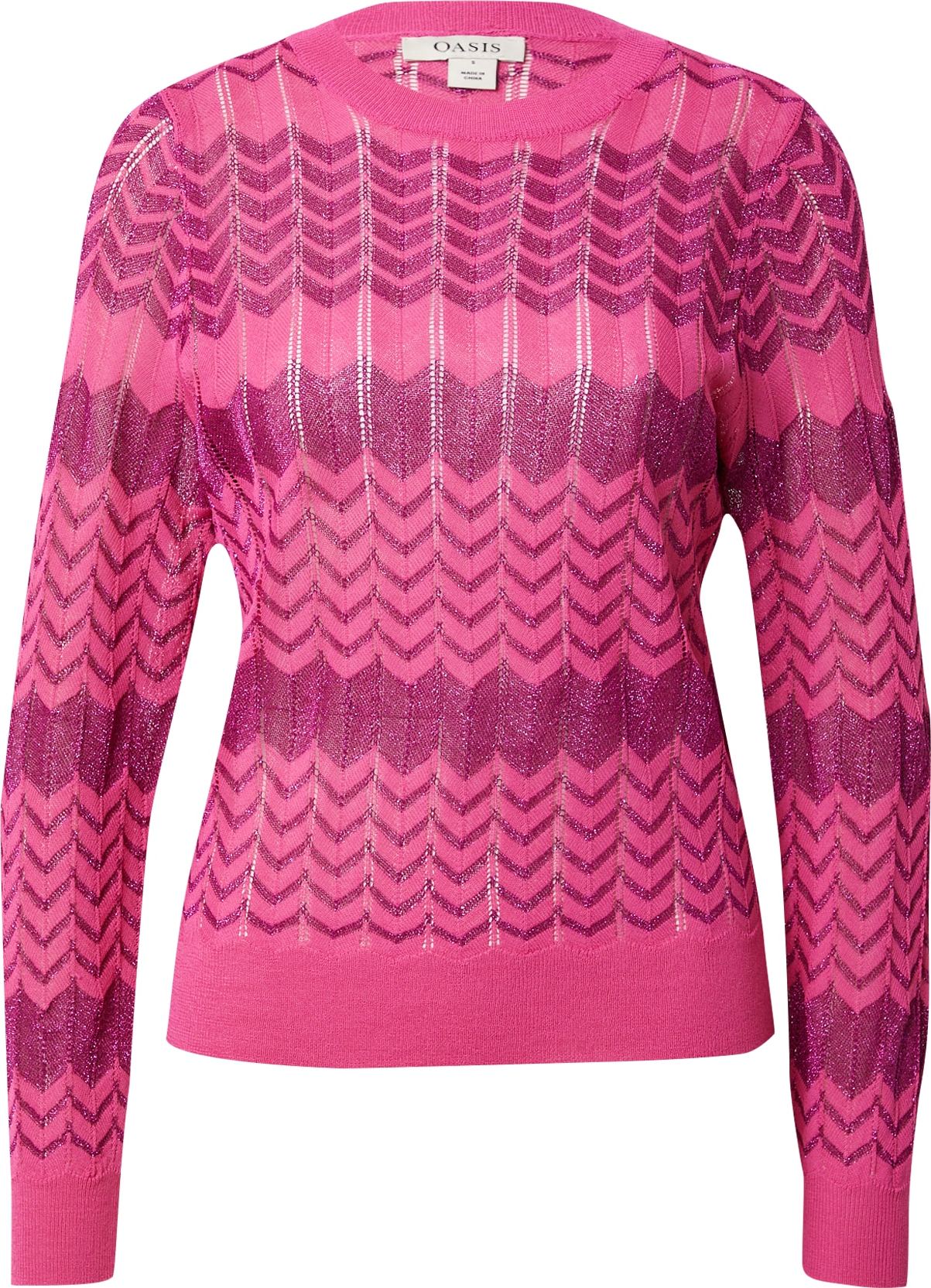 Oasis Svetr pink / fuchsiová