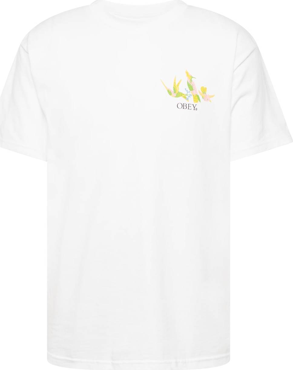 Obey Tričko světle zelená / růžová / černá / bílá