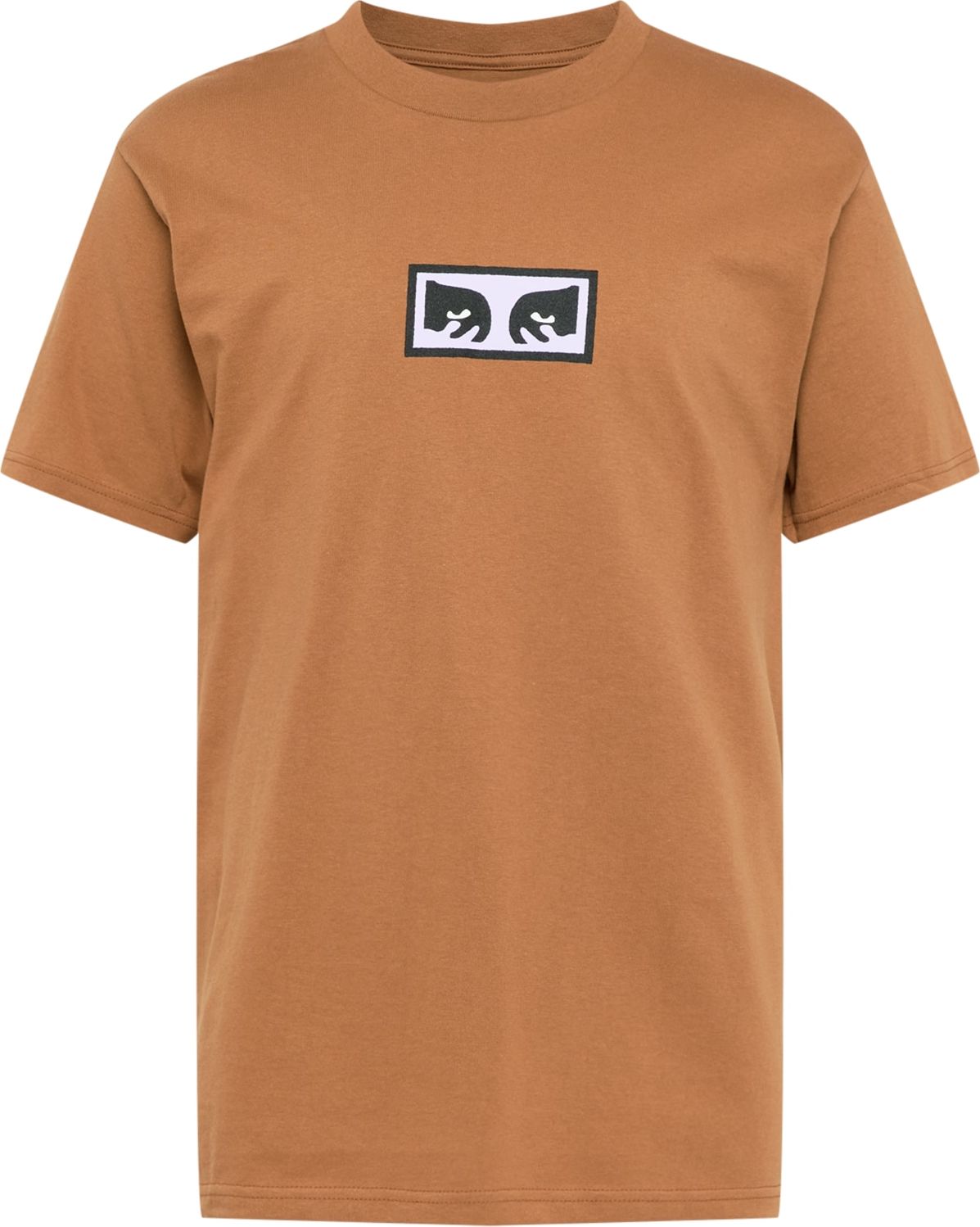 Obey Tričko hnědá / světle fialová / černá