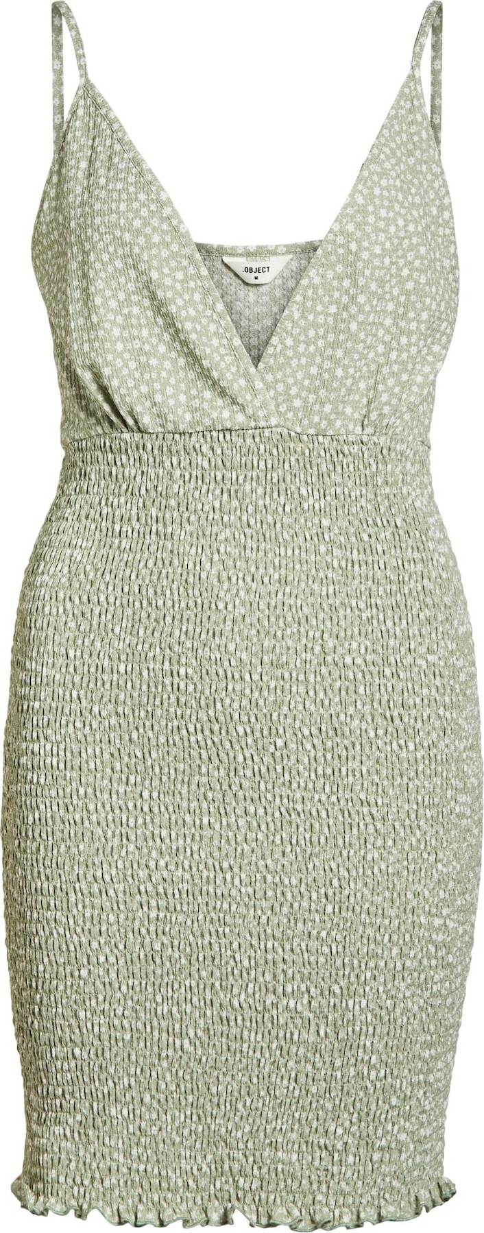 OBJECT Šaty 'Leventa' pastelově zelená / bílá