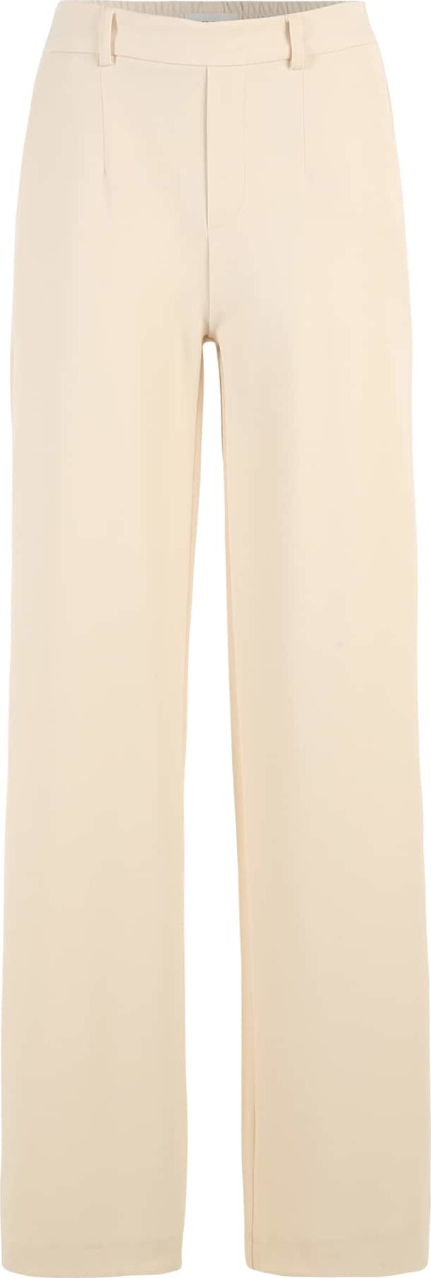 OBJECT Tall Kalhoty se sklady v pase 'LISA' krémová