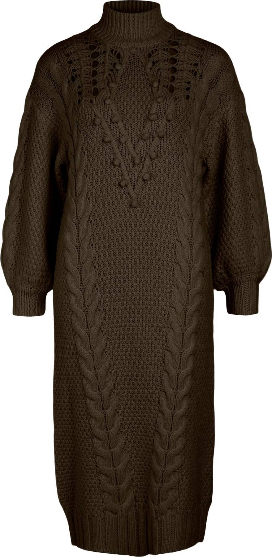 OBJECT Úpletové šaty 'ALISON' hnědá