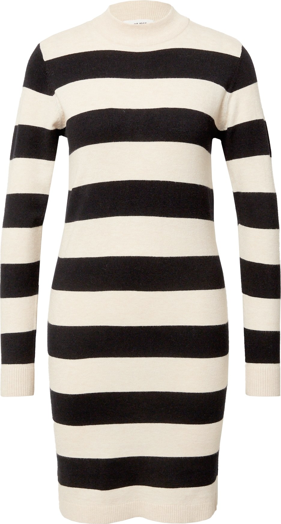 OBJECT Úpletové šaty 'THESS' krémová / černá