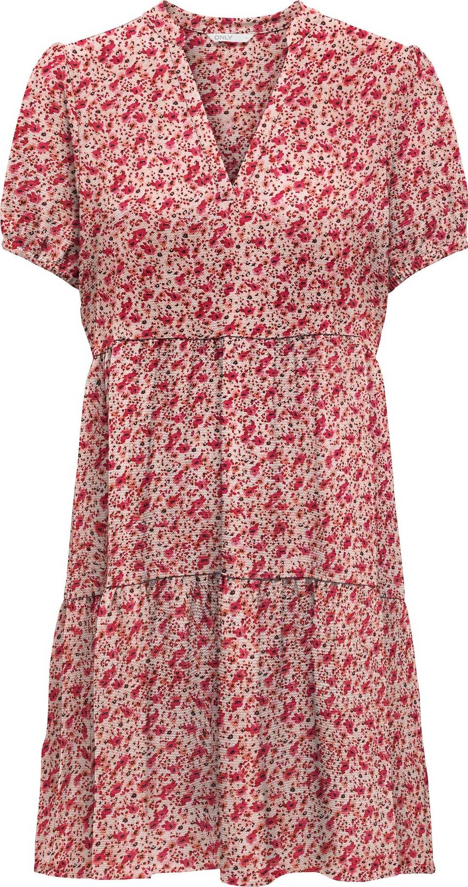 ONLY Košilové šaty béžová / tmavě hnědá / pastelově oranžová / pitaya