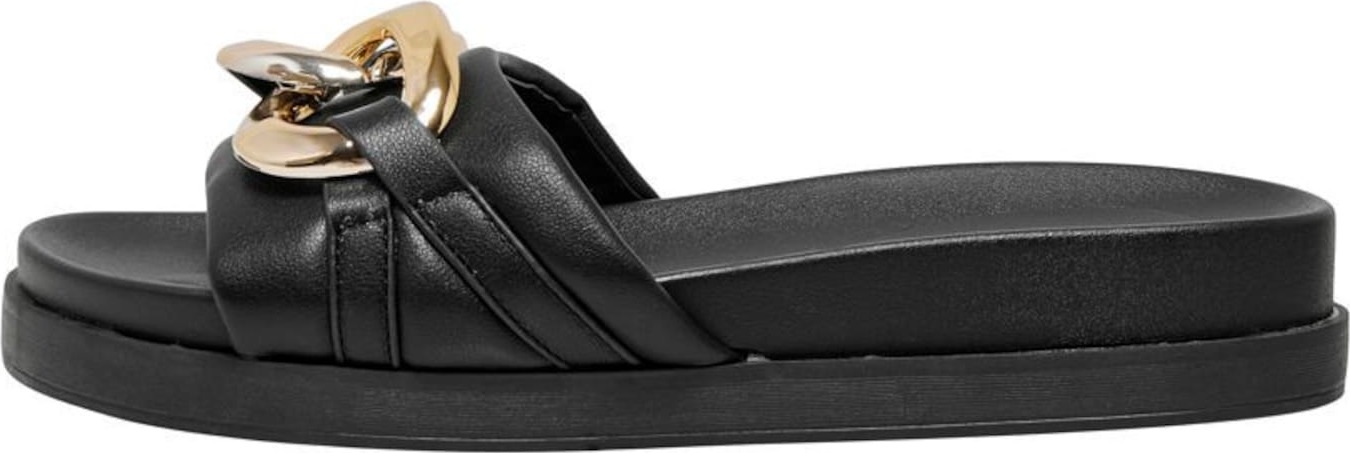 ONLY Pantofle zlatá / černá