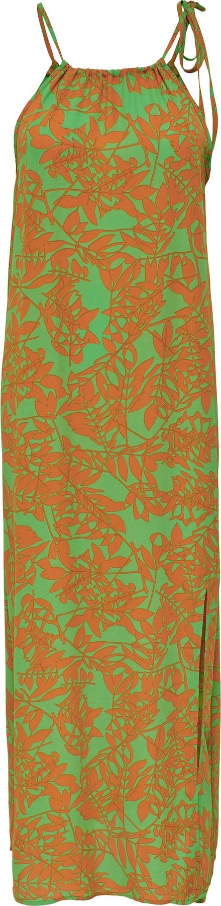 ONLY Šaty 'Tessa' zelená / tmavě oranžová