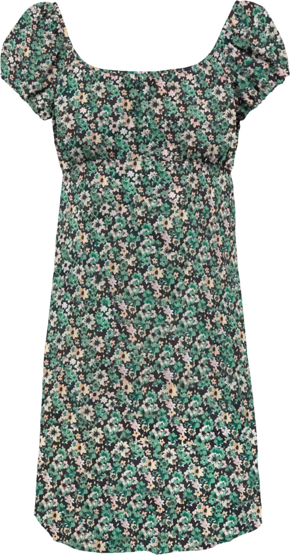 ONLY Šaty 'Teva' béžová / zelená / černá