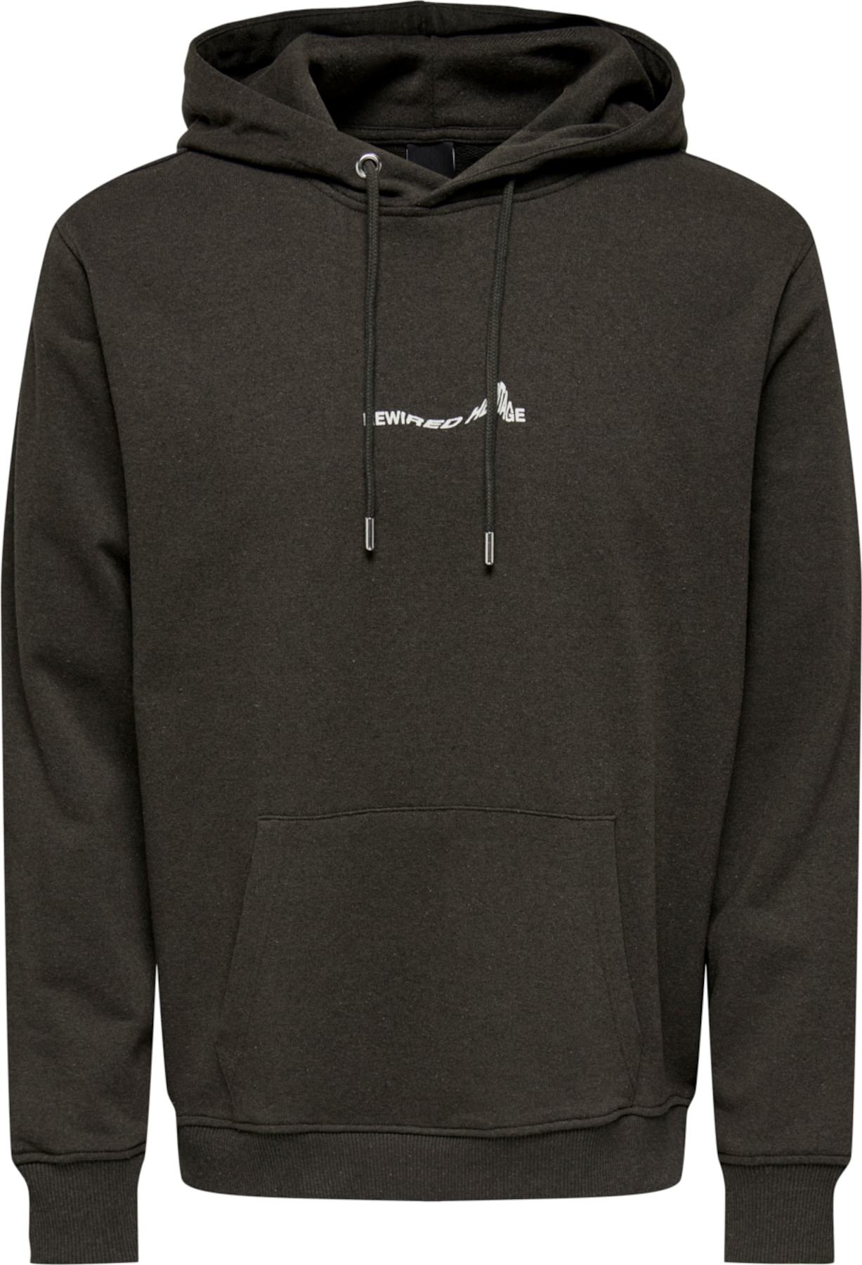 Only & Sons Mikina 'Kyle' tmavě hnědá / offwhite