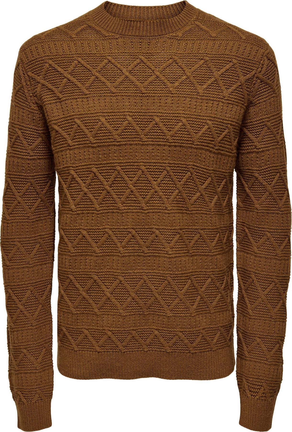 Only & Sons Svetr hnědá
