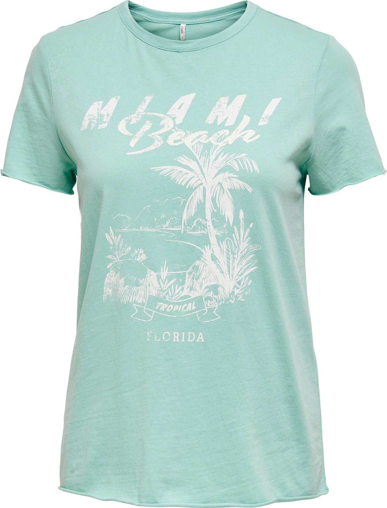 ONLY Tričko mátová / bílá