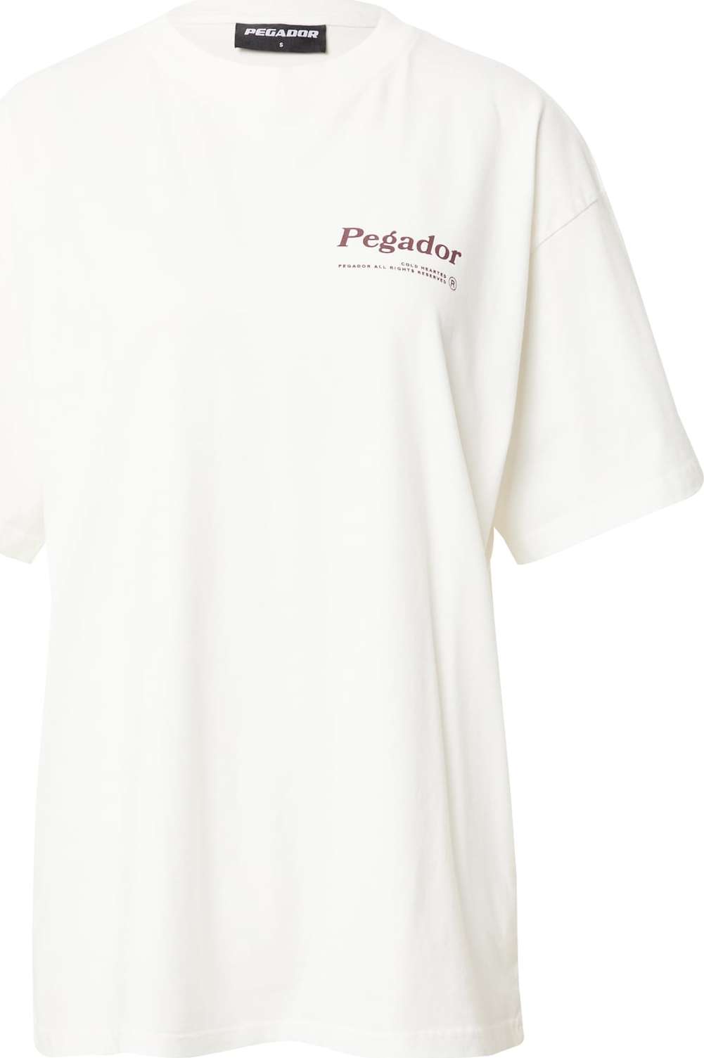 Pegador Oversized tričko 'FOY' čokoládová / černá / bílá
