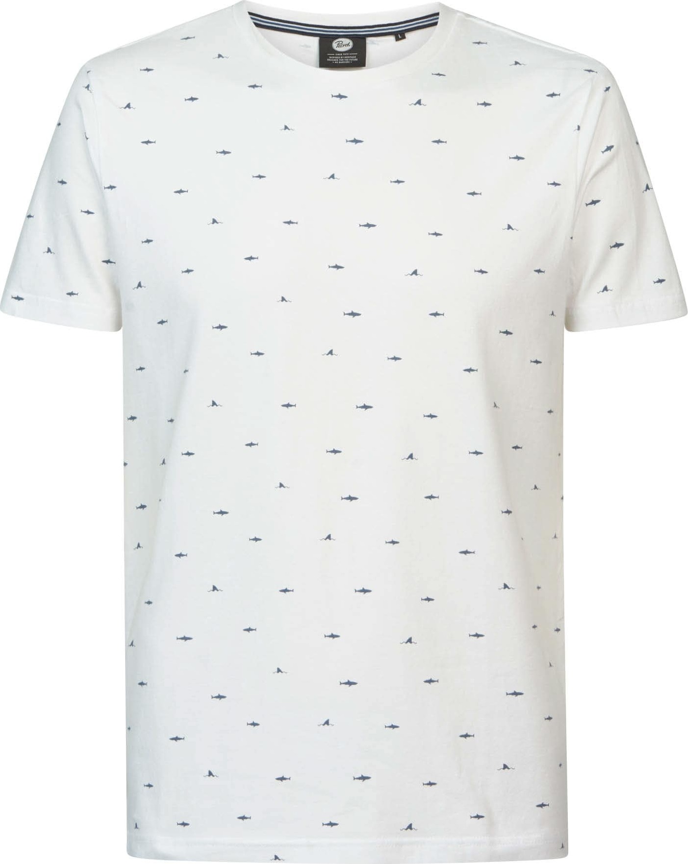 Petrol Industries Tričko marine modrá / bílá