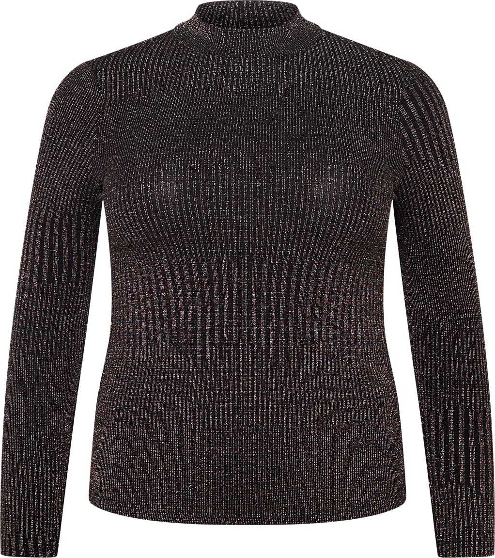 PIECES Curve Tričko 'MARY' černá