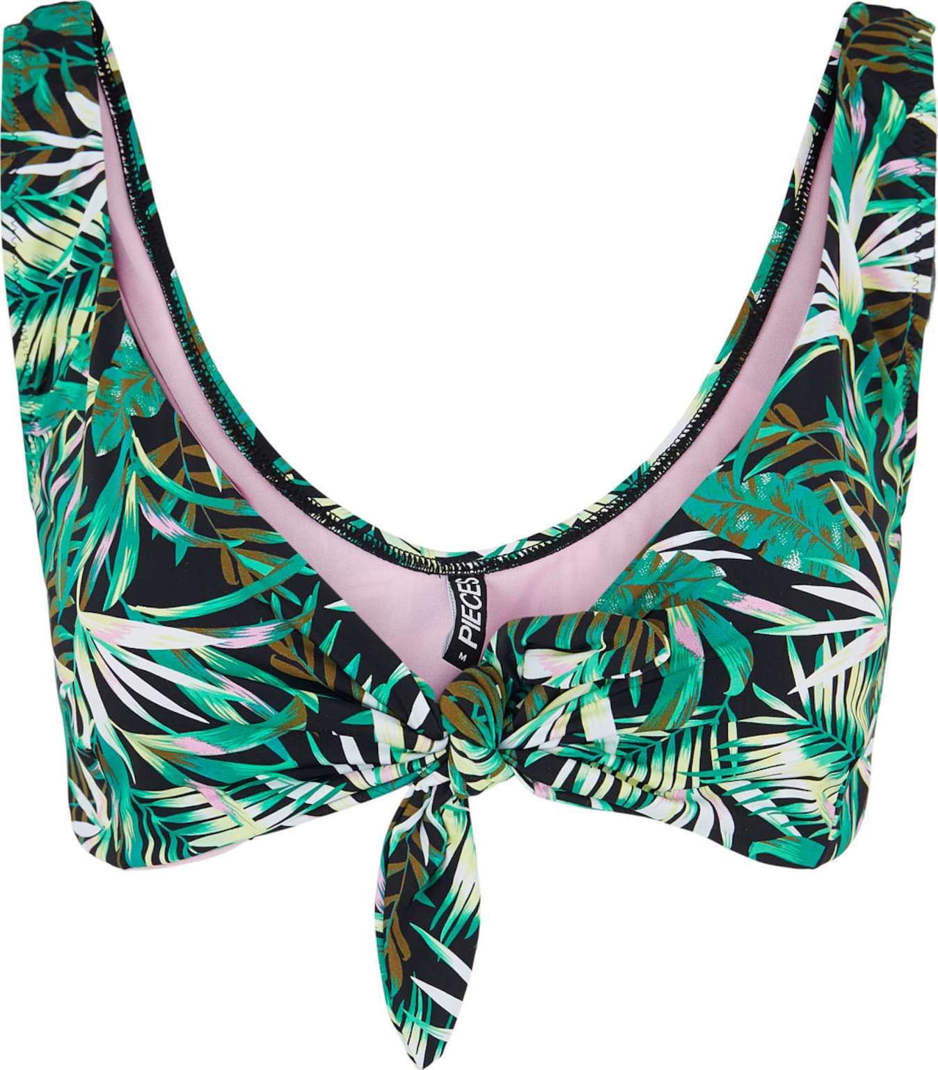 PIECES Horní díl plavek 'Viola' olivová / nefritová / černá / bílá