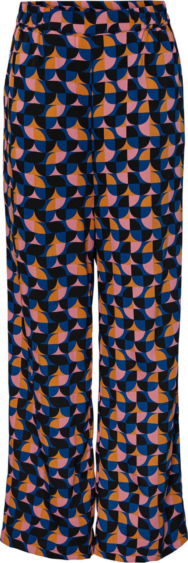 PIECES Kalhoty 'Bernice' modrá / oranžová / lososová / černá