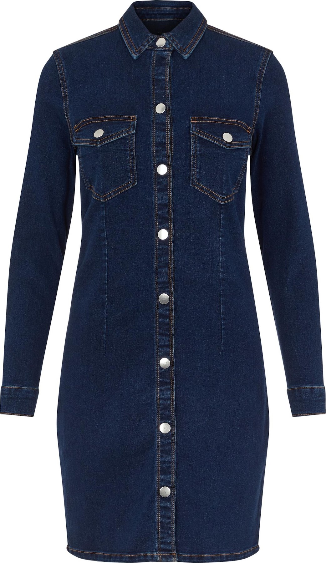 PIECES Košilové šaty 'Silia' tmavě modrá