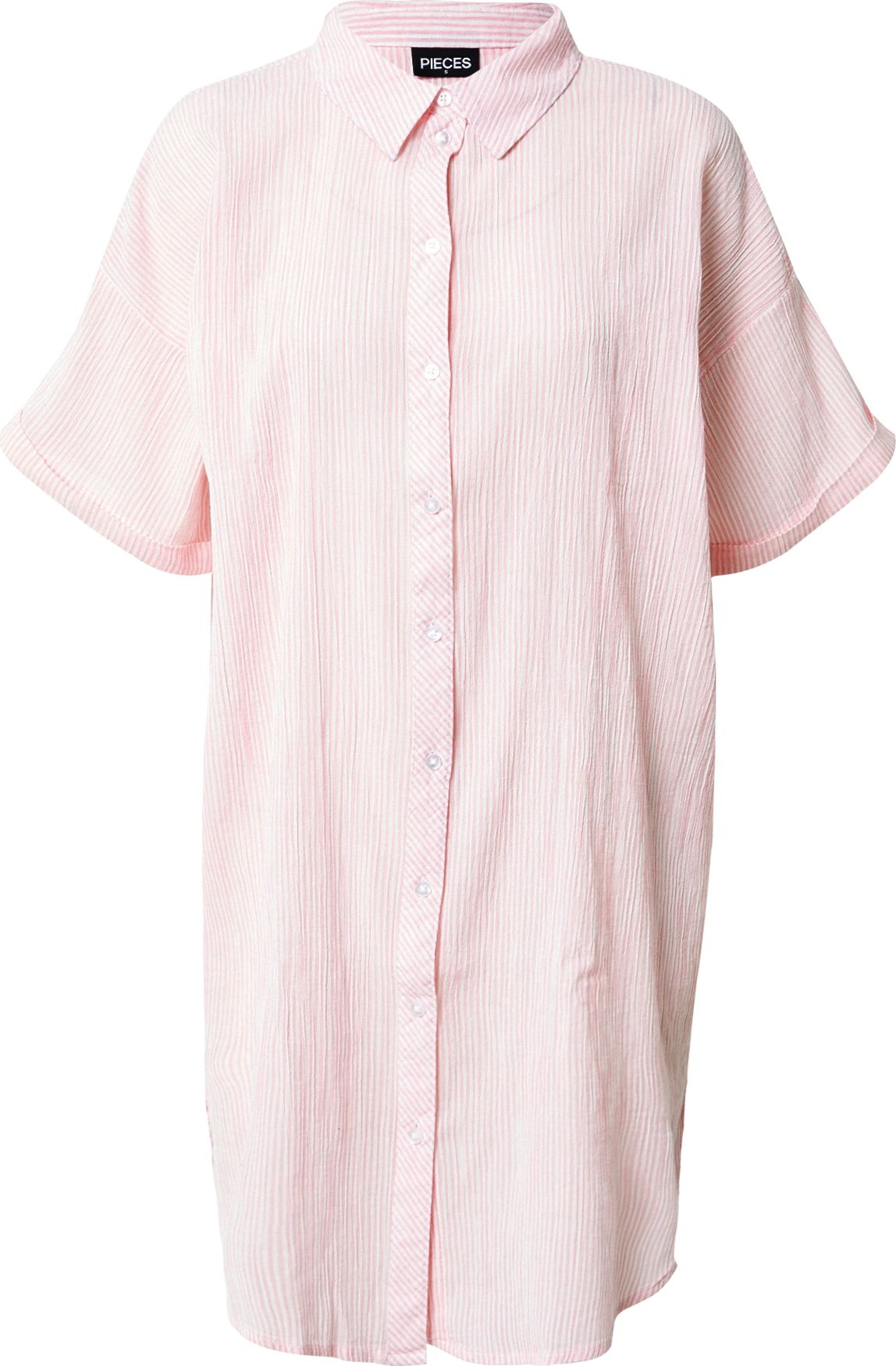 PIECES Košilové šaty 'TERRA' pink / růže
