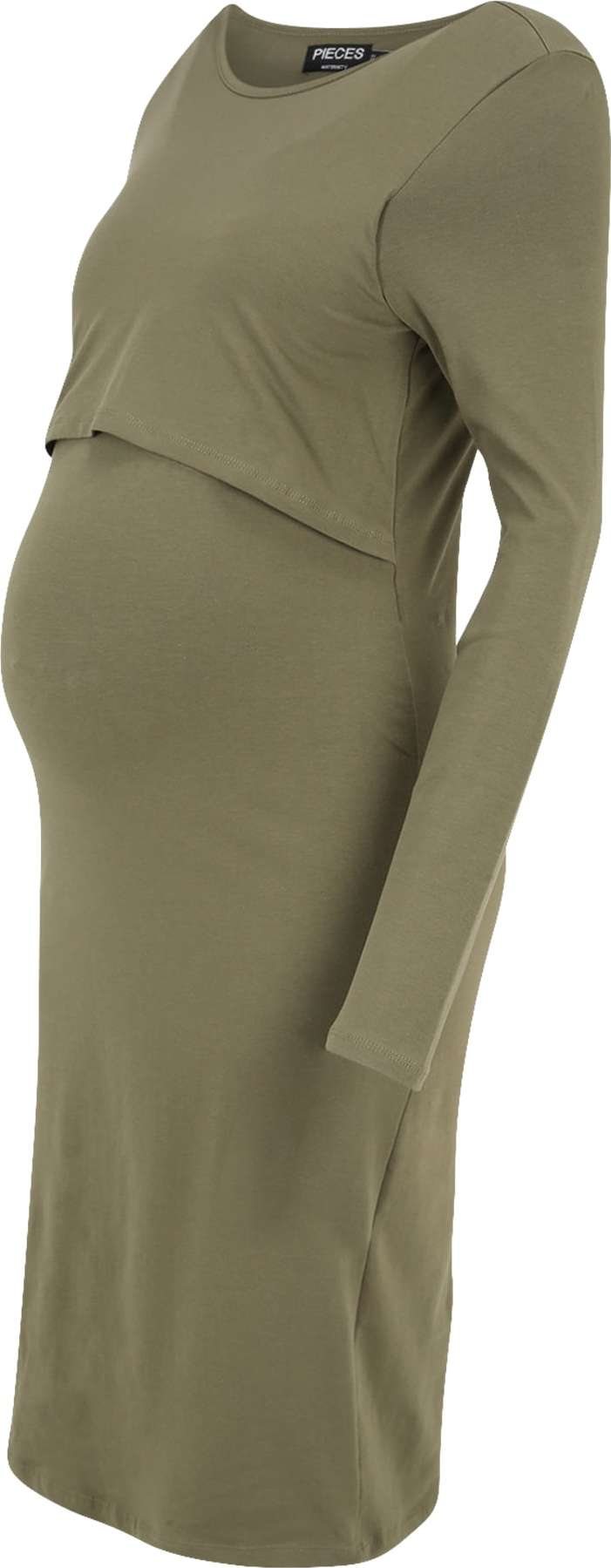 Pieces Maternity Šaty 'HEBA' olivová