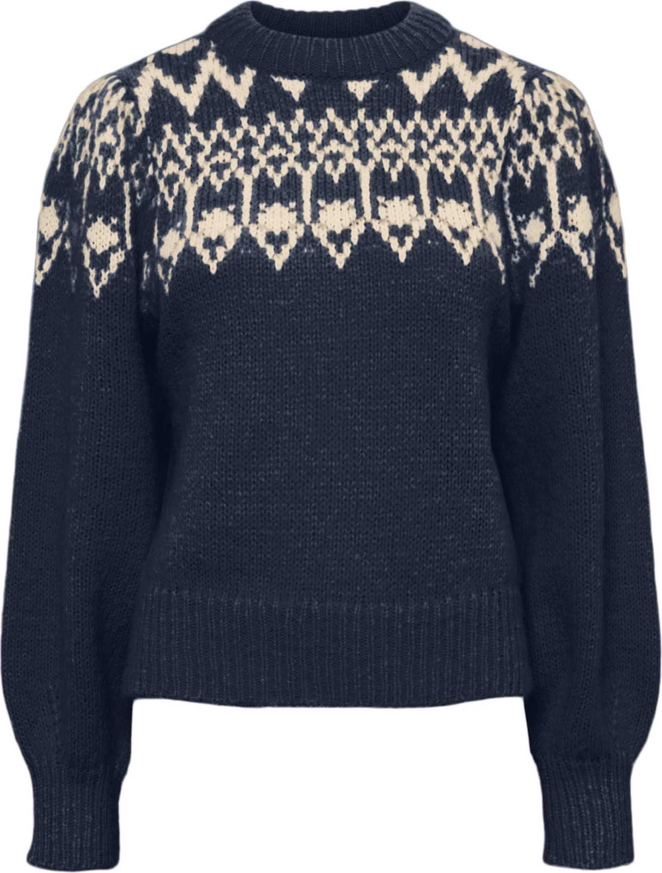 Pieces Petite Svetr 'NYLA' krémová / námořnická modř