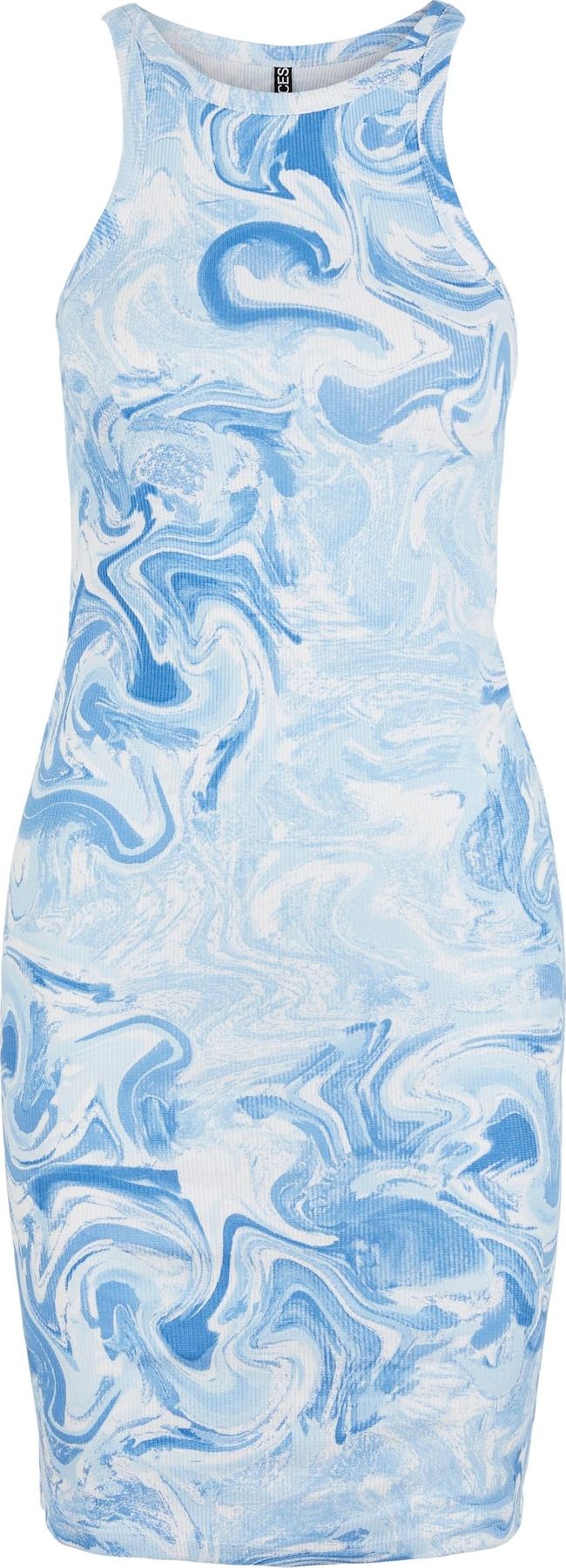 PIECES Šaty 'Serafina' modrá / světlemodrá / bílá