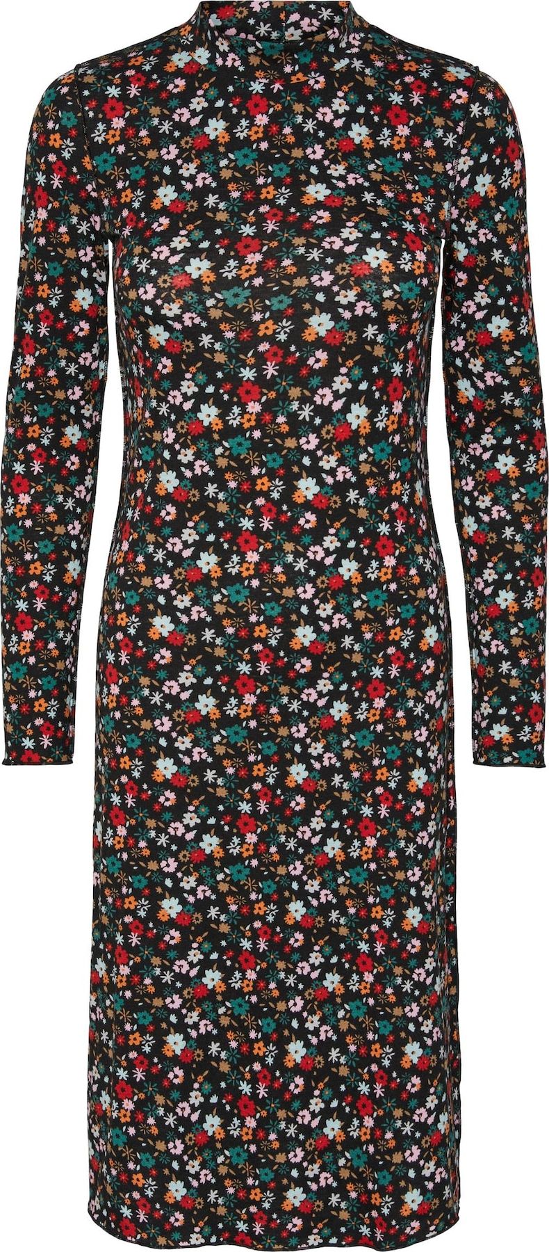 PIECES Šaty zelená / červená / černá / bílá