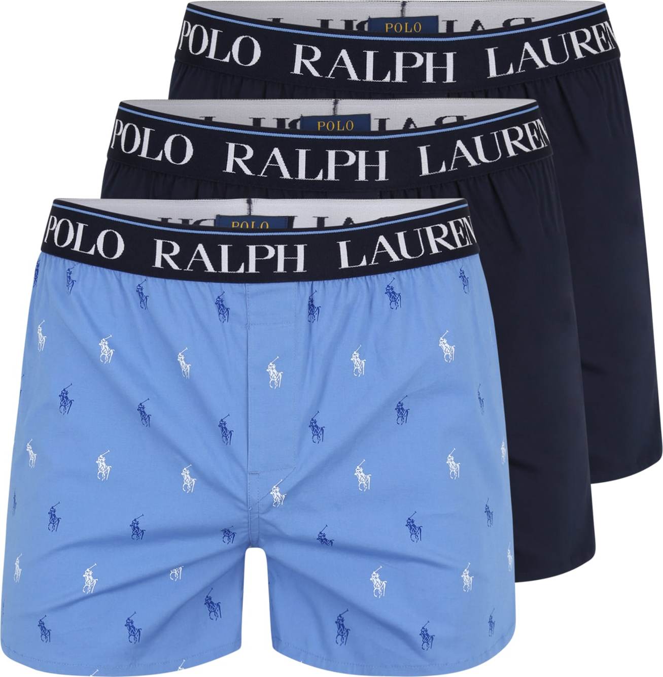 Polo Ralph Lauren Boxerky modrá / námořnická modř / světlemodrá / bílá