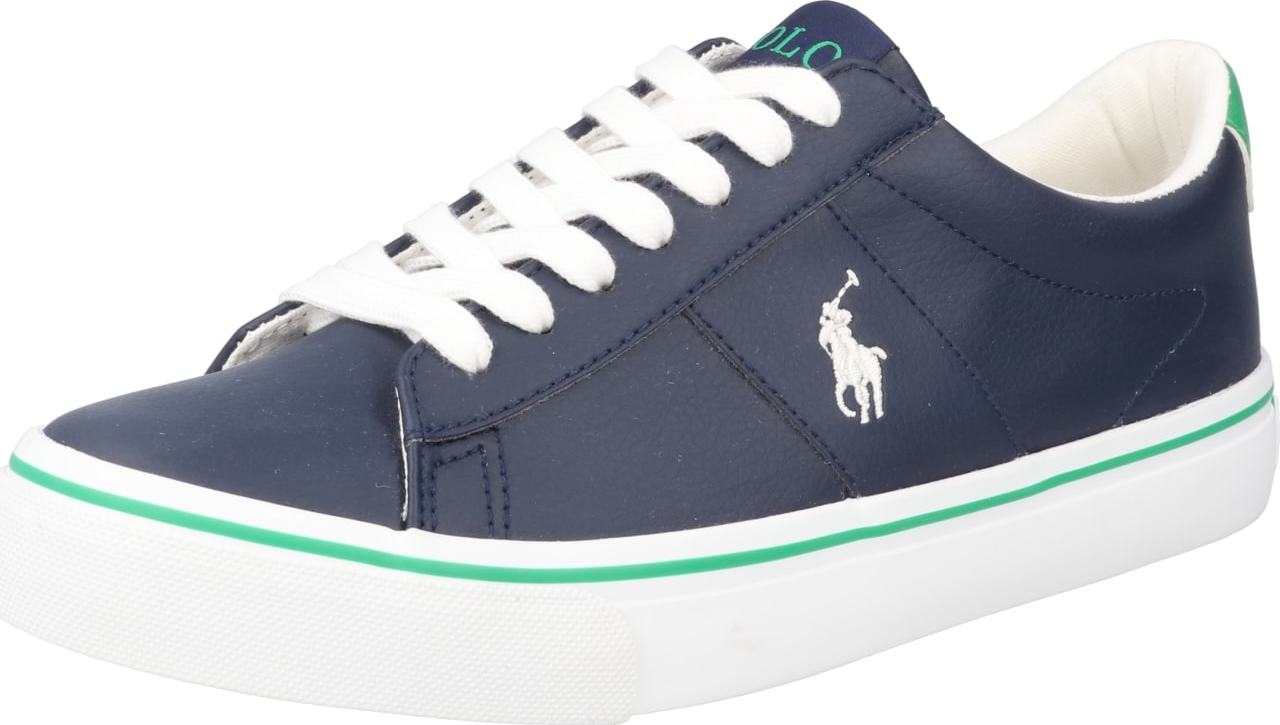 Polo Ralph Lauren Tenisky 'SAYER' marine modrá / zelená / bílá
