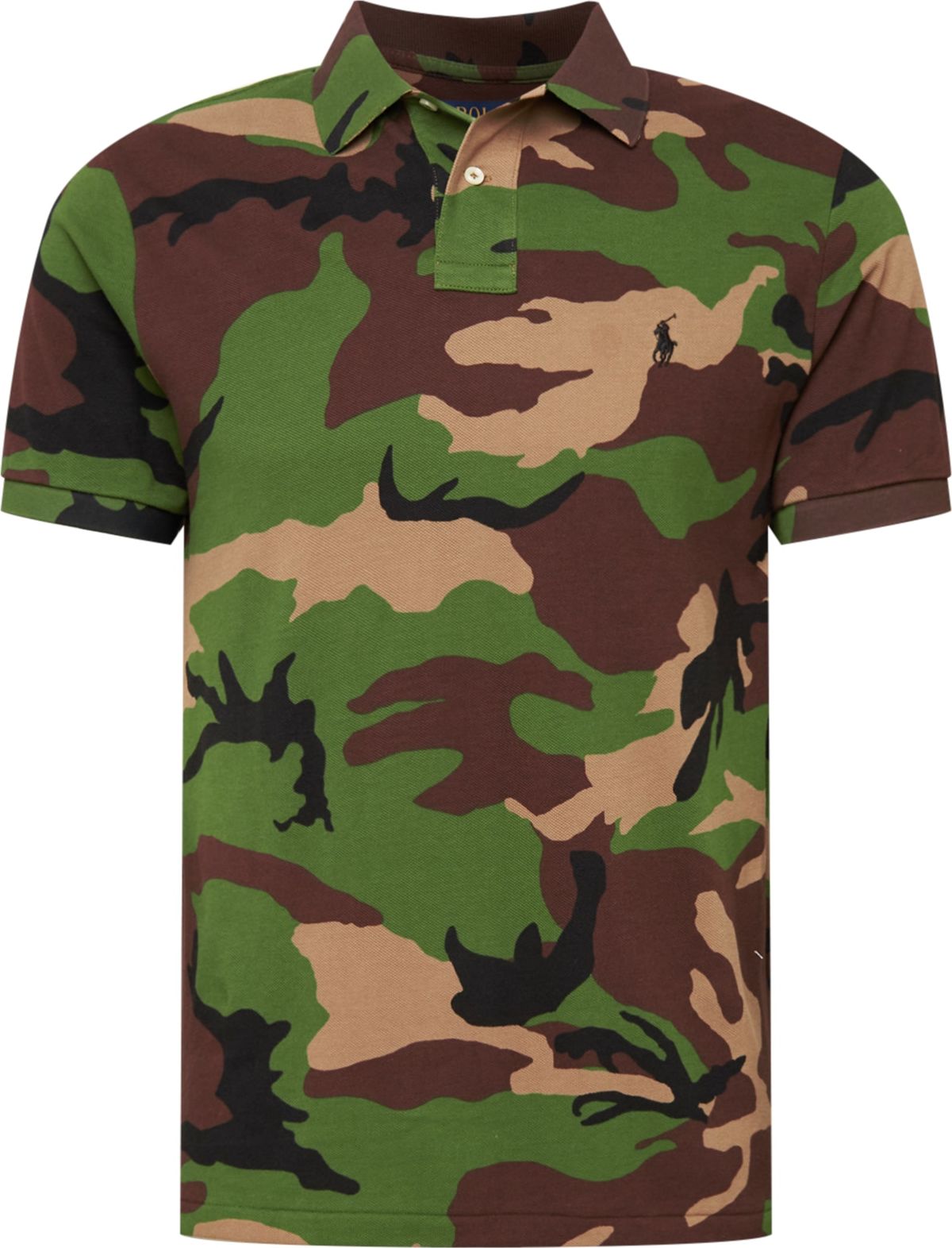 Polo Ralph Lauren Tričko tělová / čokoládová / zelená / černá