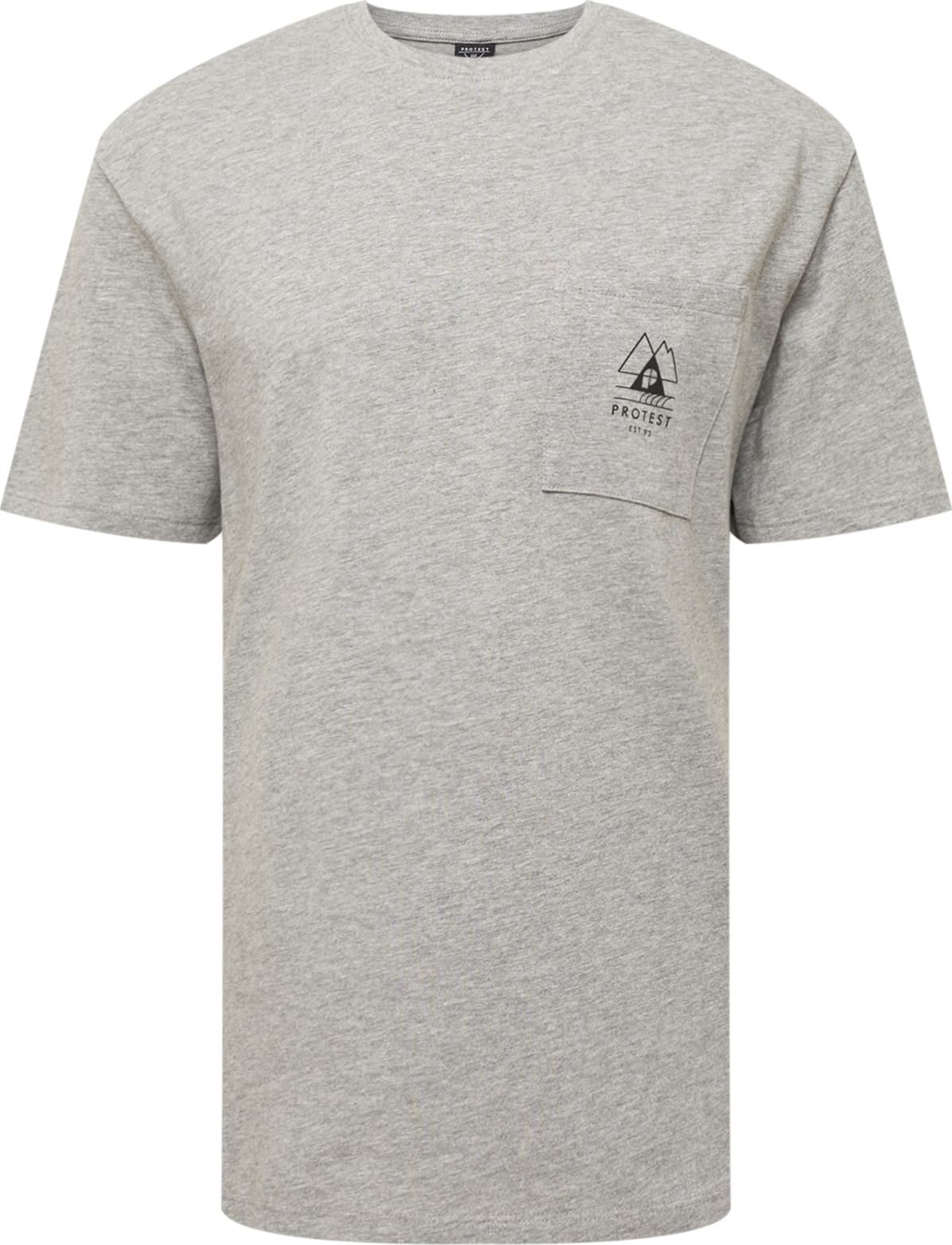 PROTEST Funkční tričko 'ISIAH' šedý melír / černá