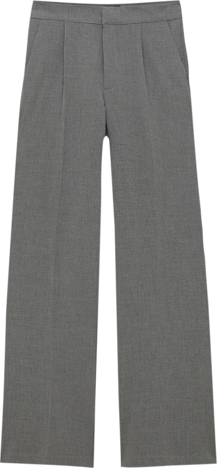 Pull&Bear Kalhoty se sklady v pase světle šedá