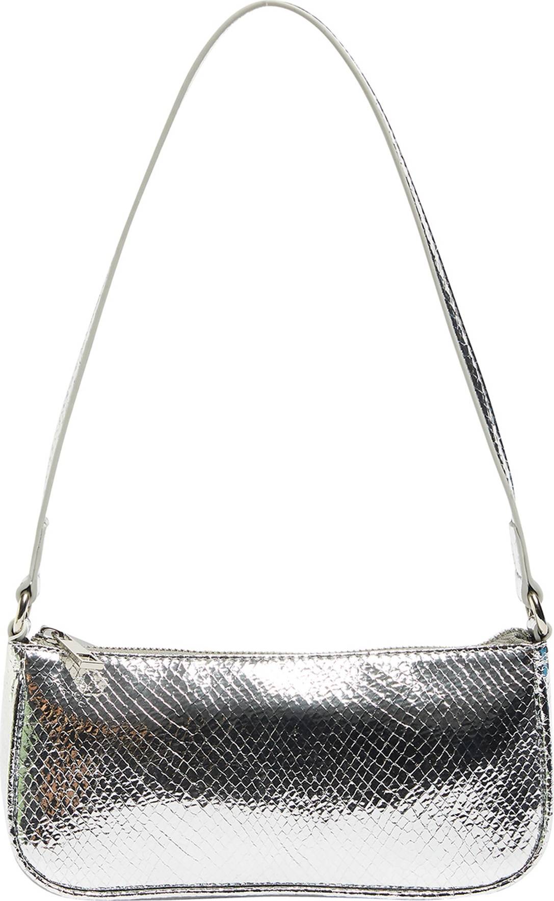 Pull&Bear Taška přes rameno stříbrná