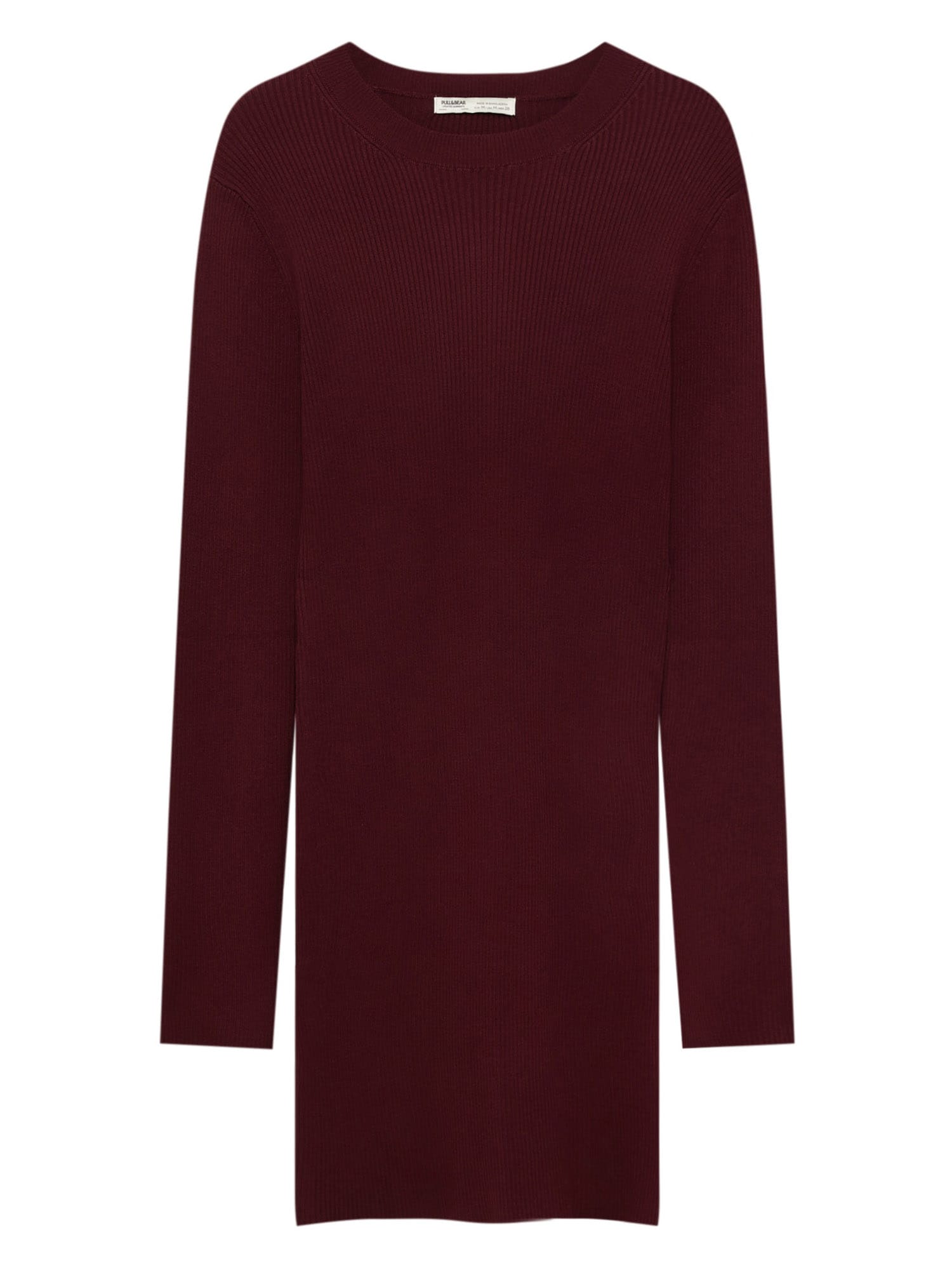 Pull&Bear Úpletové šaty karmínově červené