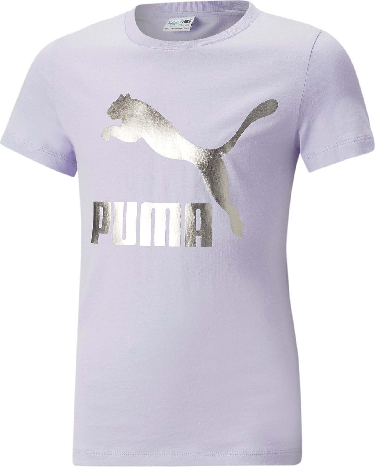 PUMA Tričko stříbrně šedá / pastelová fialová
