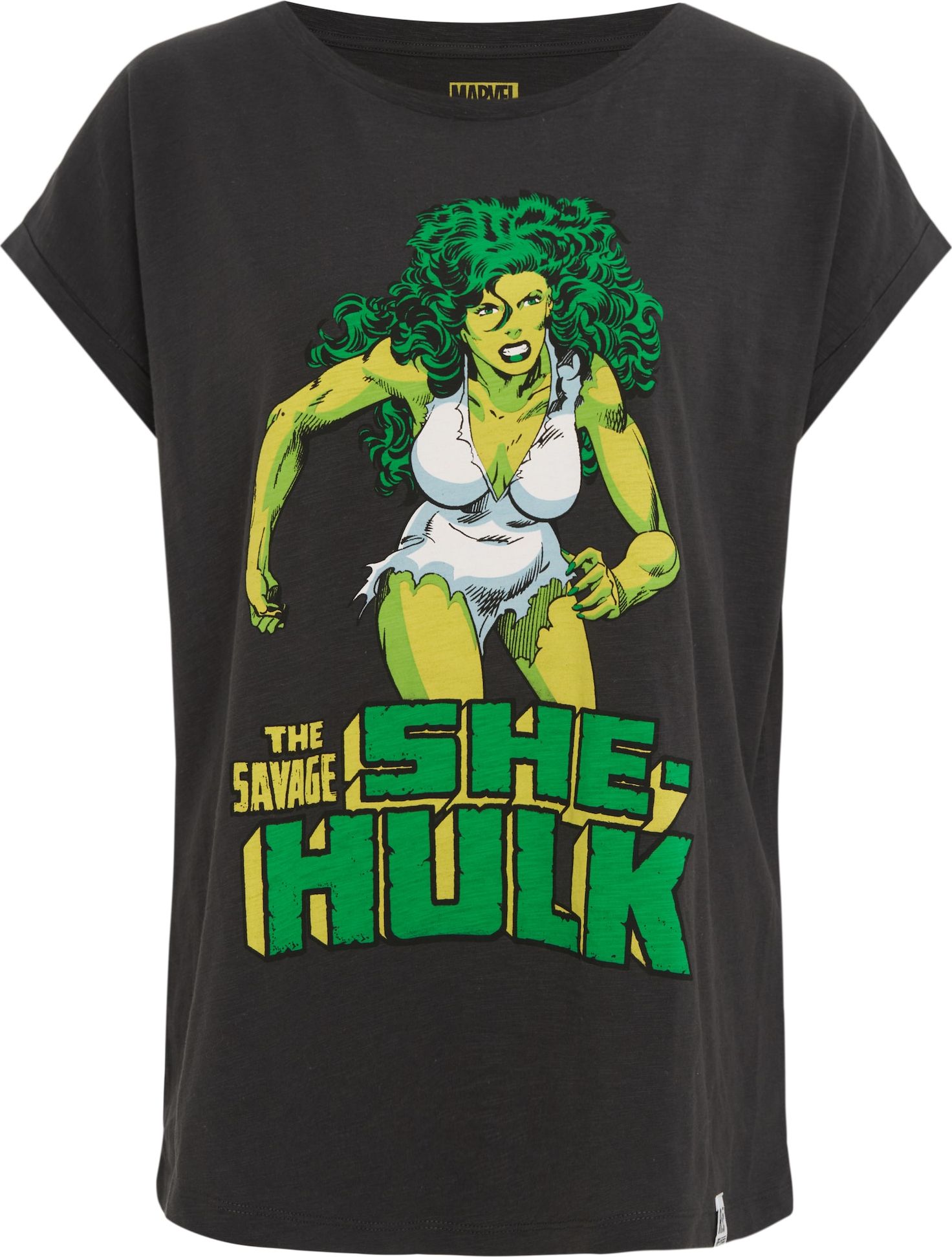 Recovered Tričko 'She Hulk' citronová / zelená / černá / bílá