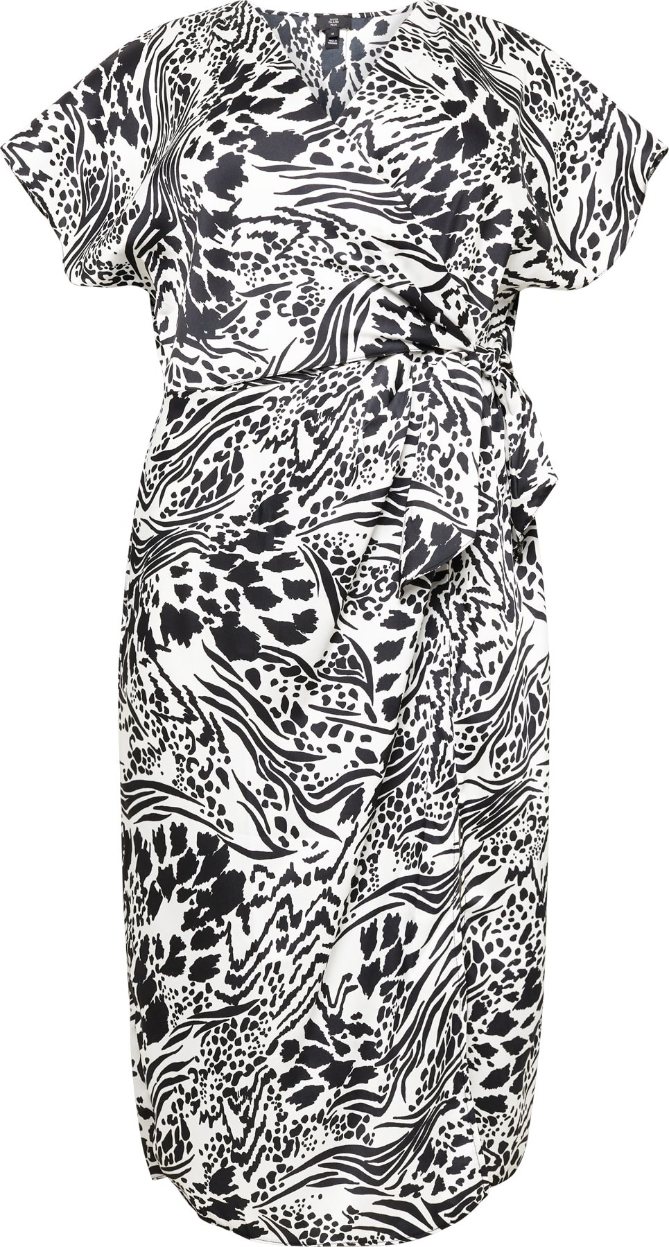 River Island Plus Šaty černá / bílá