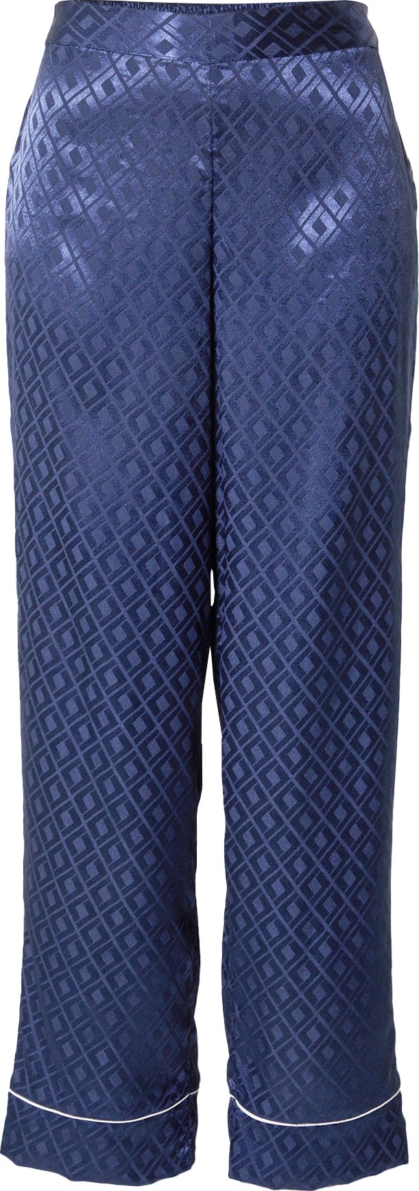 River Island Pyžamové kalhoty ultramarínová modř / tmavě modrá / bílá