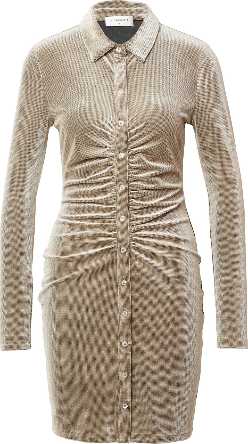 Rut & Circle Košilové šaty 'ANGELICA' světle béžová