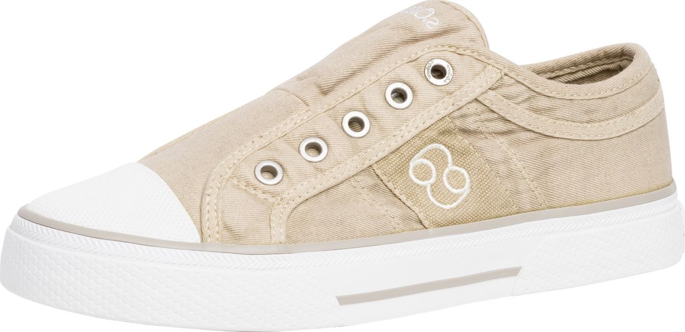 s.Oliver Slip on boty béžová / bílá