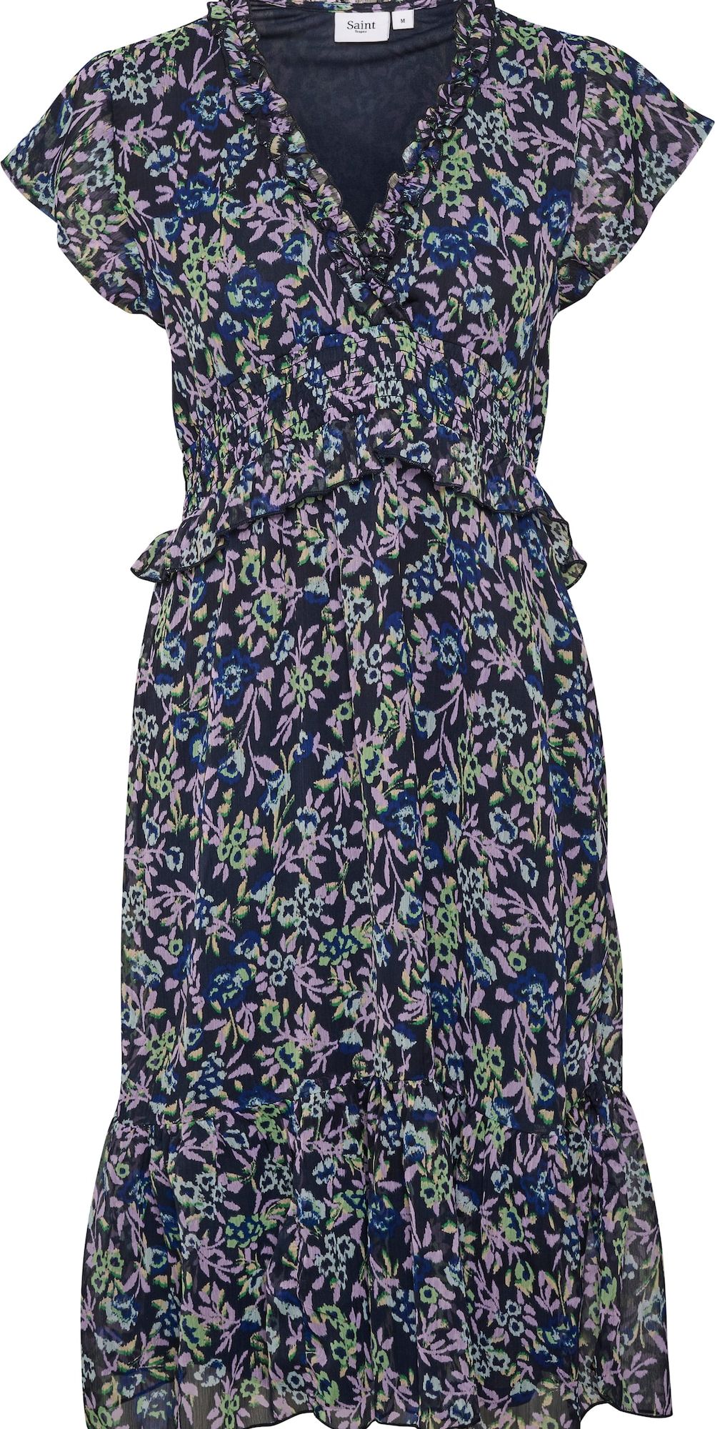 SAINT TROPEZ Šaty 'Tika' modrá / noční modrá / světle zelená / fialová