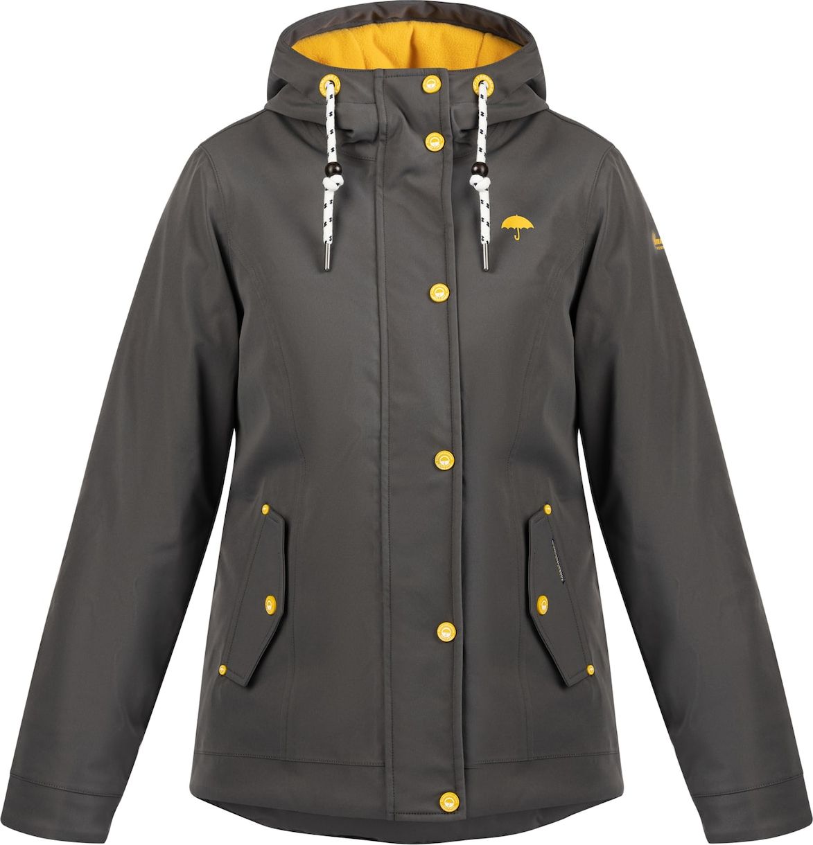 Schmuddelwedda Funkční bunda žlutá / šedá / bílá