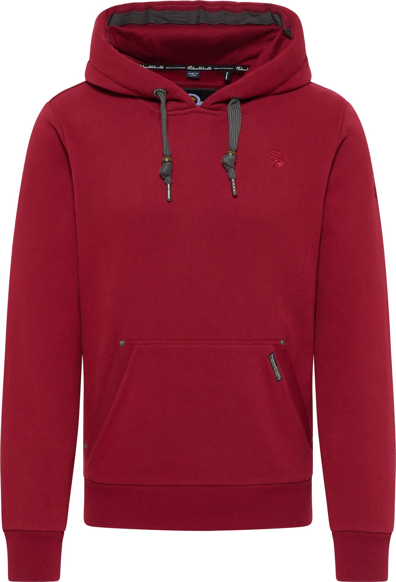 Schmuddelwedda Mikina tmavě šedá / tmavě červená