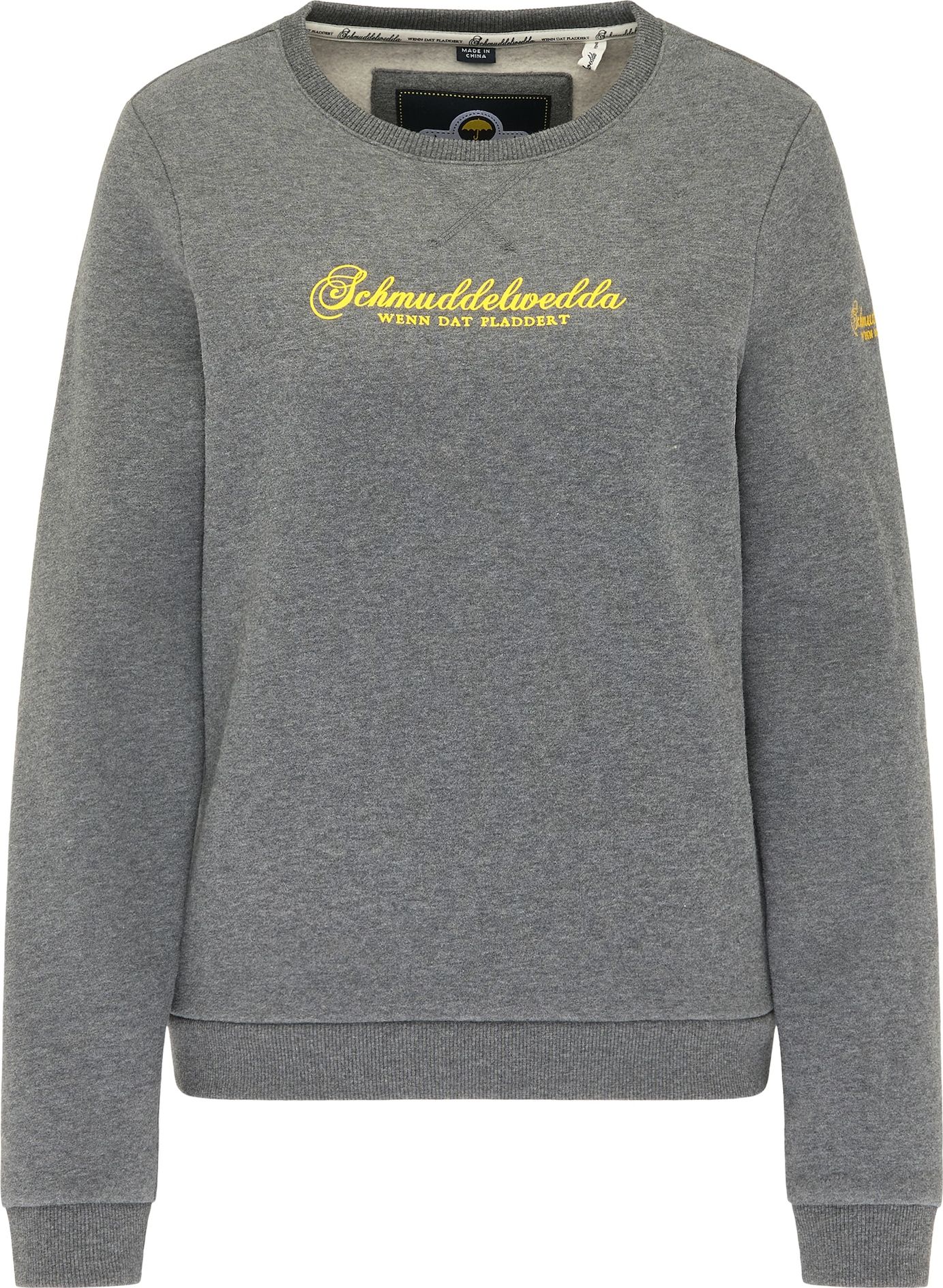 Schmuddelwedda Mikina žlutá / šedý melír