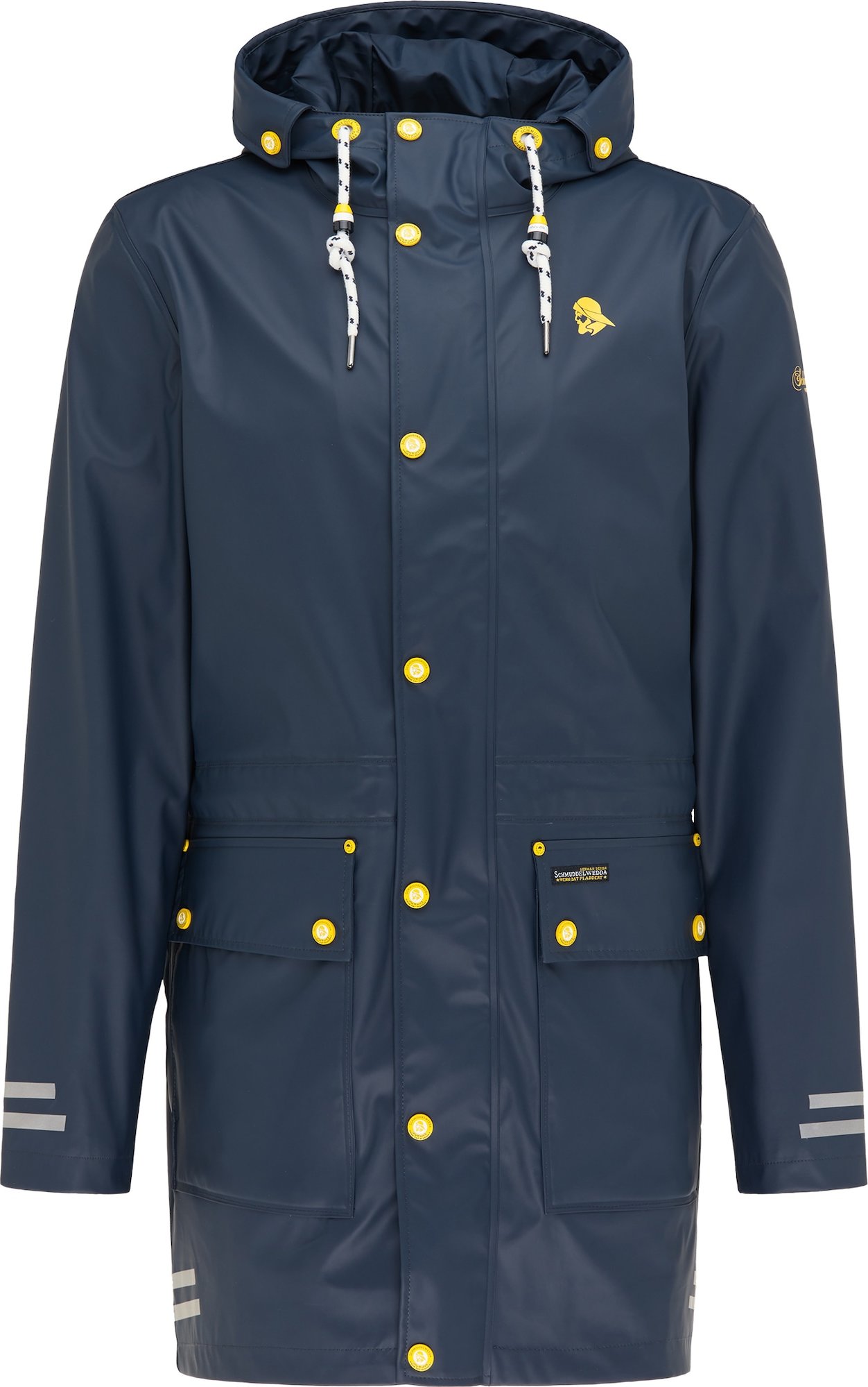 Schmuddelwedda Přechodný kabát marine modrá / žlutá